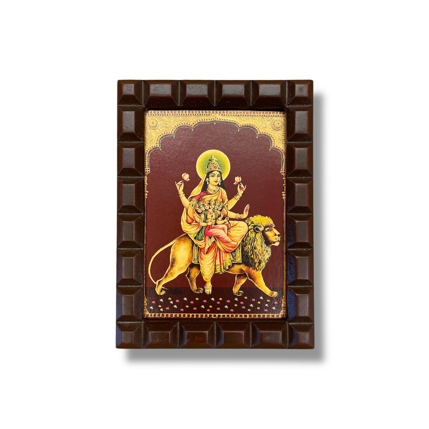 Skandamata Gold Leafed Art With Wooden Frame