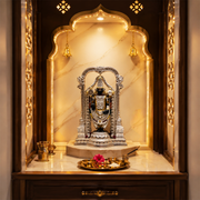 Balaji Idol for Home | Tirupati Balaji Statue | Sri Venkateswara Murti for Pooja Room | Silver Finish Divine Decor