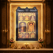 Divine 17 Gods Temple Wall Frame - Spiritual Wall Art for Home & Pooja Room