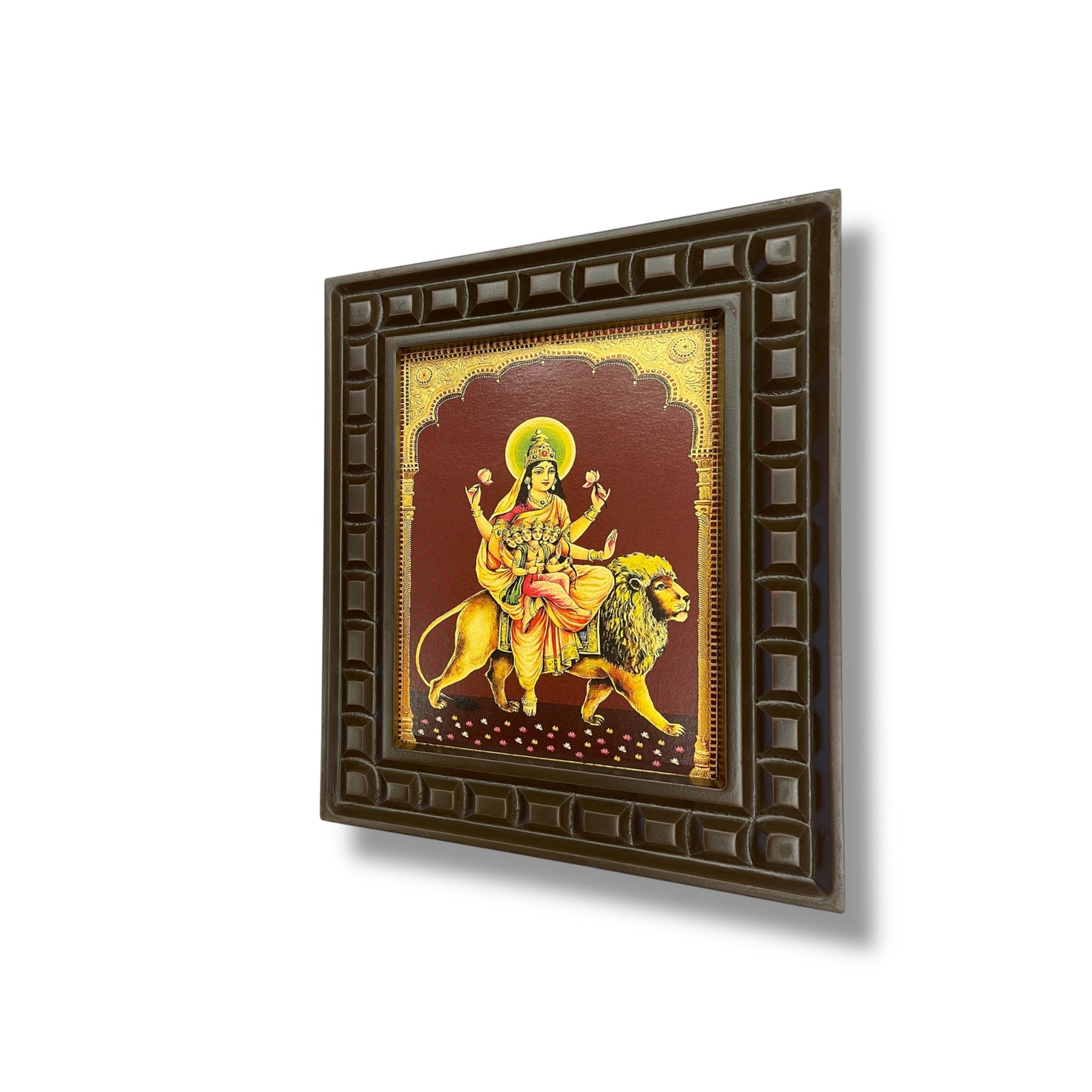 Skandamata Gold Leafed Art With Wooden Frame