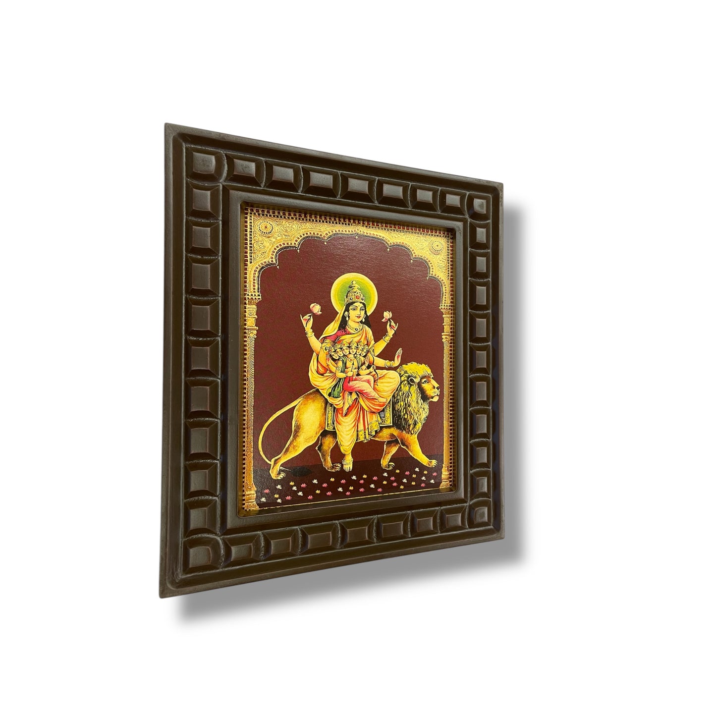 Skandamata Gold Leafed Art With Wooden Frame