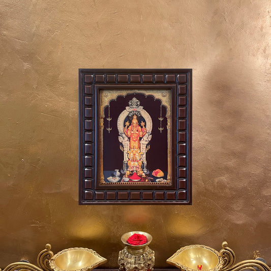 Annapoorna Devi Gold Leafed Art in Wooden Frame