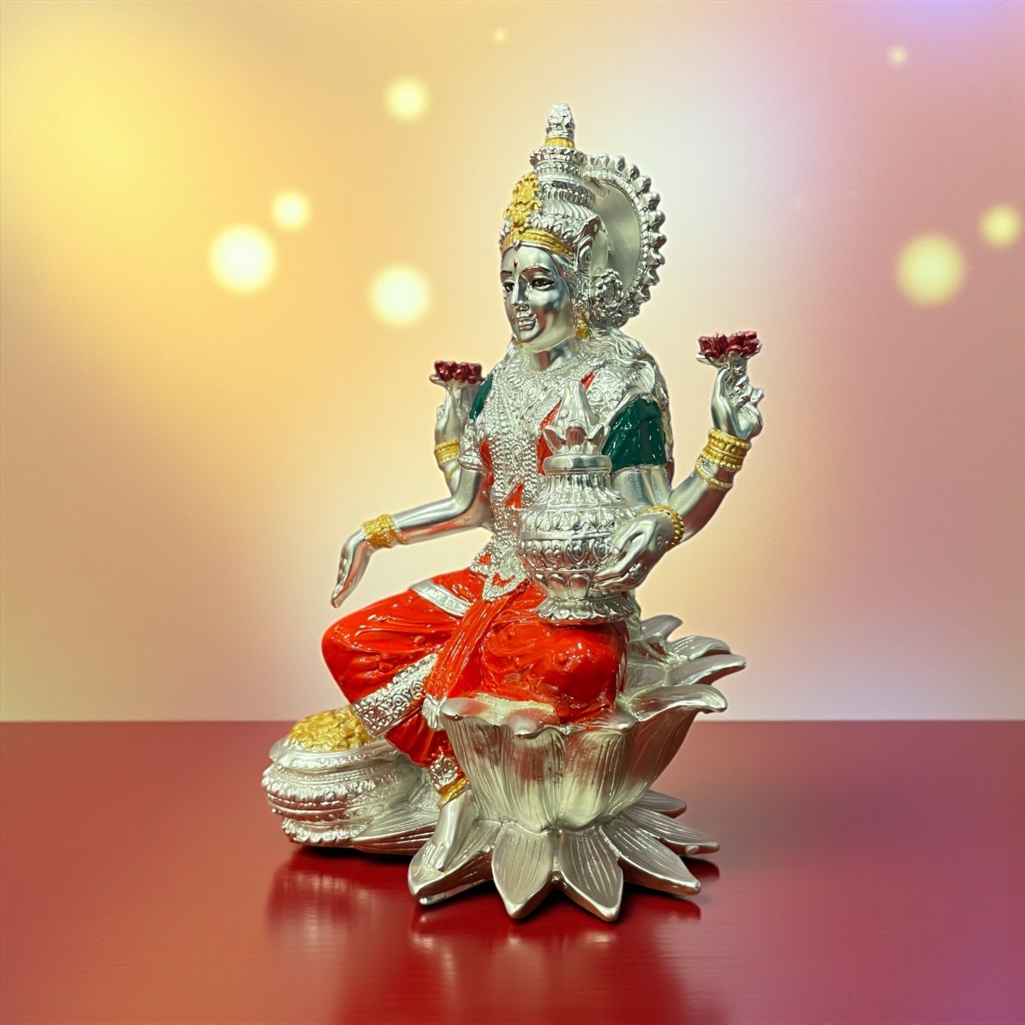 Silver Devi Lakshmi Idol 1