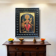 Durga Devi -4 Gold foiled artwork in wooden frame