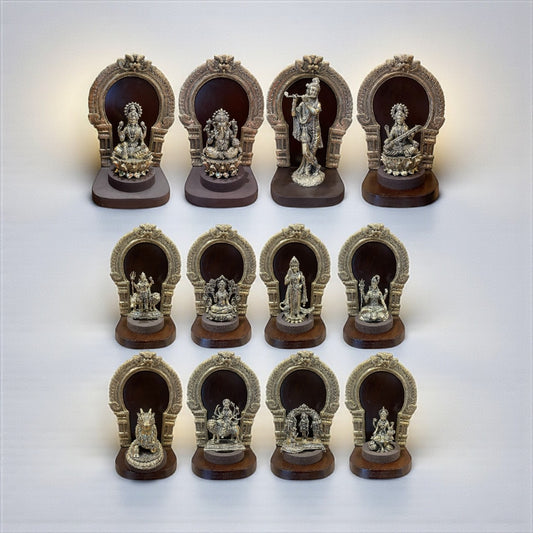 Brass statue wall