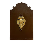 Brass Gandaberunda on wooden base Frame