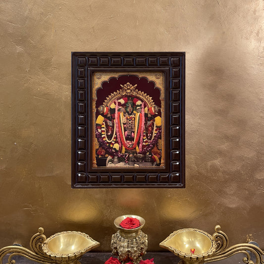 Champakadhama Swamy Gold Leafed Art | Vishnu Devotional Wall Frame