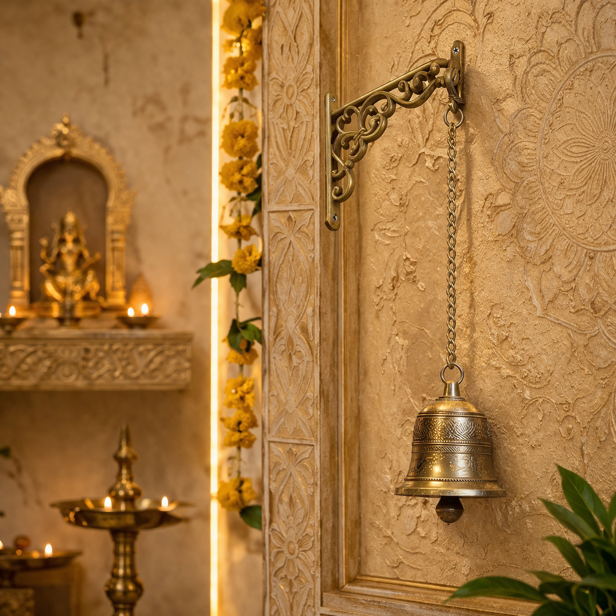 Brass Ganta (Temple Bell) for Pooja Room | Estudio