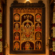 Tirupati Balaji with 9 Gods & Ashta Lakshmi Gold Leaf Art