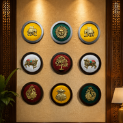 Luxury 9-Piece Brass Wall Art Set, Traditional Indian Decor  Estudio