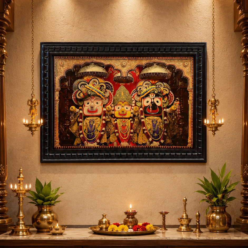 Lord Jagannath Puri Premium Gold Leaf Art
