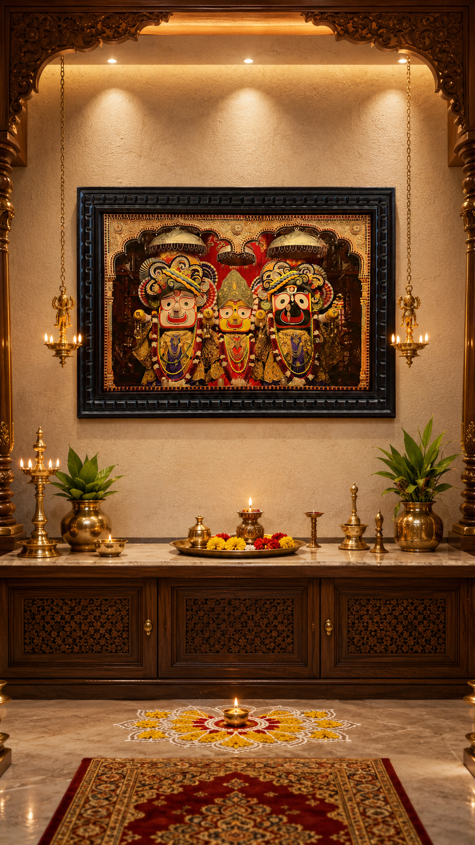 Lord Jagannath Puri Premium Gold Leaf Art
