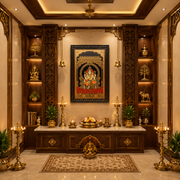 Dhanvantari Gold Leaf Art | Premium Wooden Frame