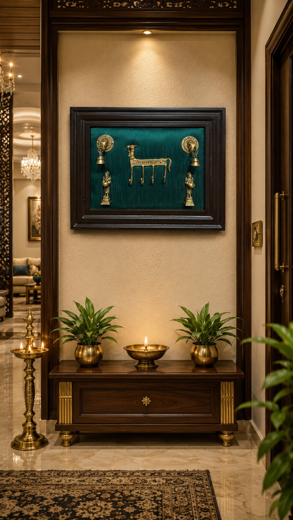 Brass Key Hanger for Home Entrance | Premium Traditional Wall Decor by ESTUDIO