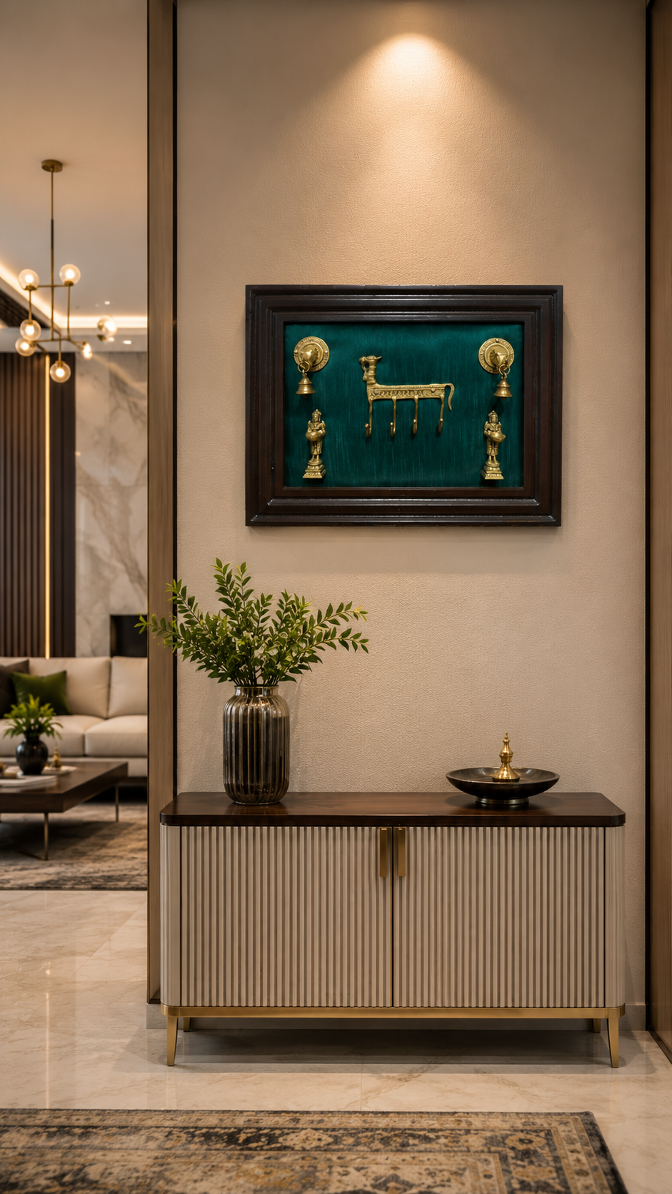 Brass Key Hanger for Home Entrance | Premium Traditional Wall Decor by ESTUDIO