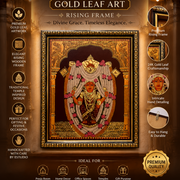 Kateelu Durga Parameshwari Devi Gold Leaf Art Frame