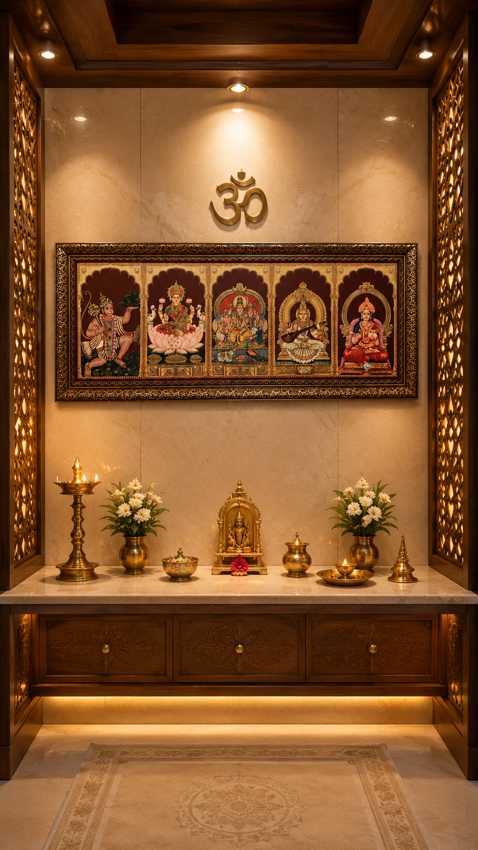 5 In 1 God's Gold Leaf Art | Elegant Home Temple Decoration