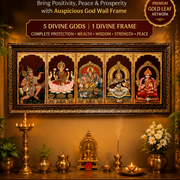 5 In 1 God's Gold Leaf Art | Elegant Home Temple Decoration