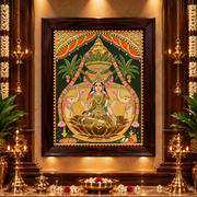 Vara Lakshmi Tanjore Painting | Gold Leaf Art with Premium Rosewood Frame