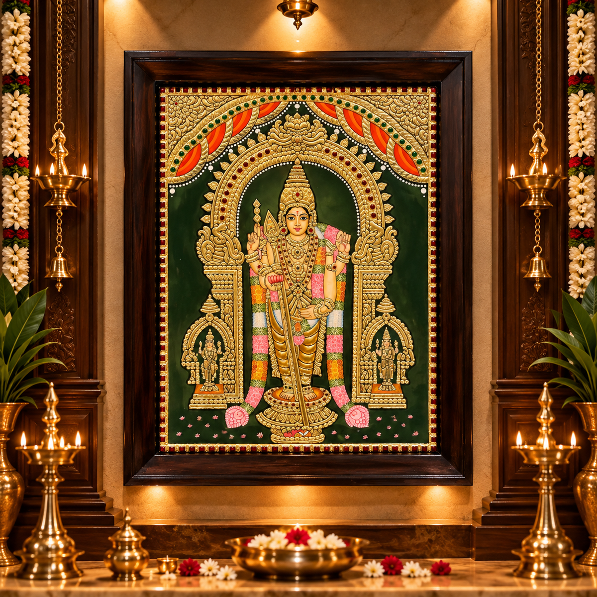 LORD MURUGAN – TANJORE PAINTING