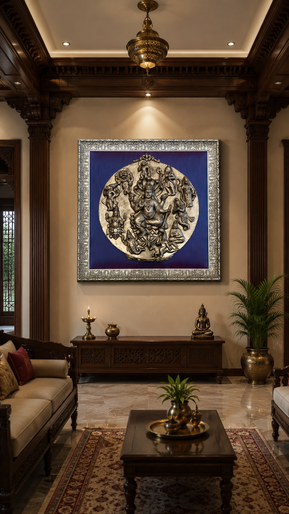 92.5 Sterling Silver Dashavatara Wall Art