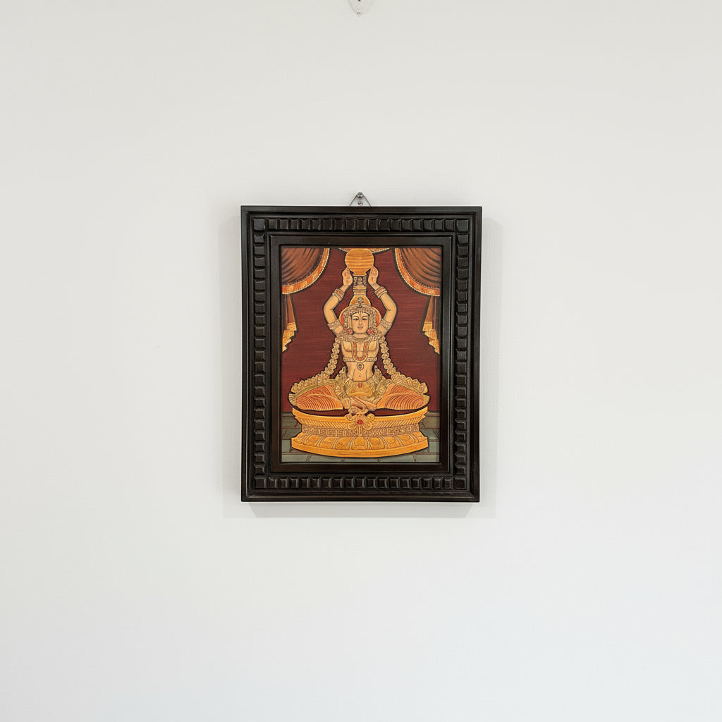 Dhanvantri Gold Leafed Art  With Wooden Frame