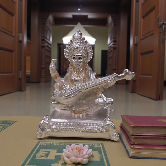 saraswati idol. 92.5% sterling silver