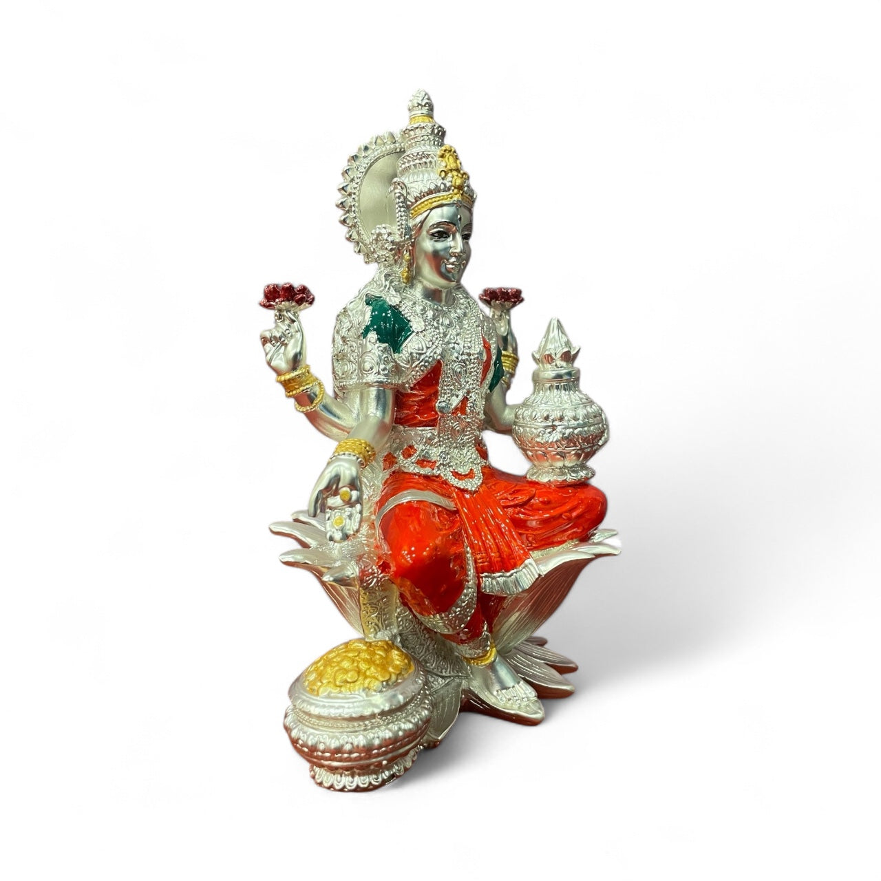 Silver Devi Lakshmi Idol 1