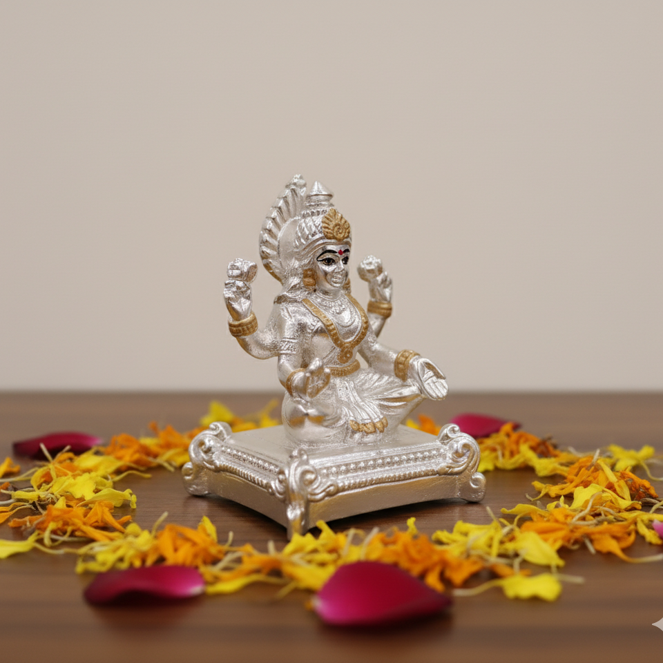 Lakshmi idol 92.5% sterling silver