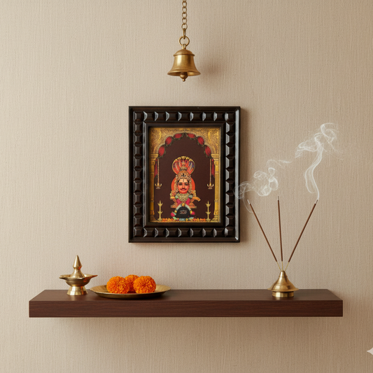 Virupaksha Swamy Gold Foiled art with wooden Frame