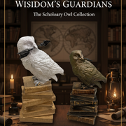 Bronze Owl Figurine Sitting on a Stack of Antique Books