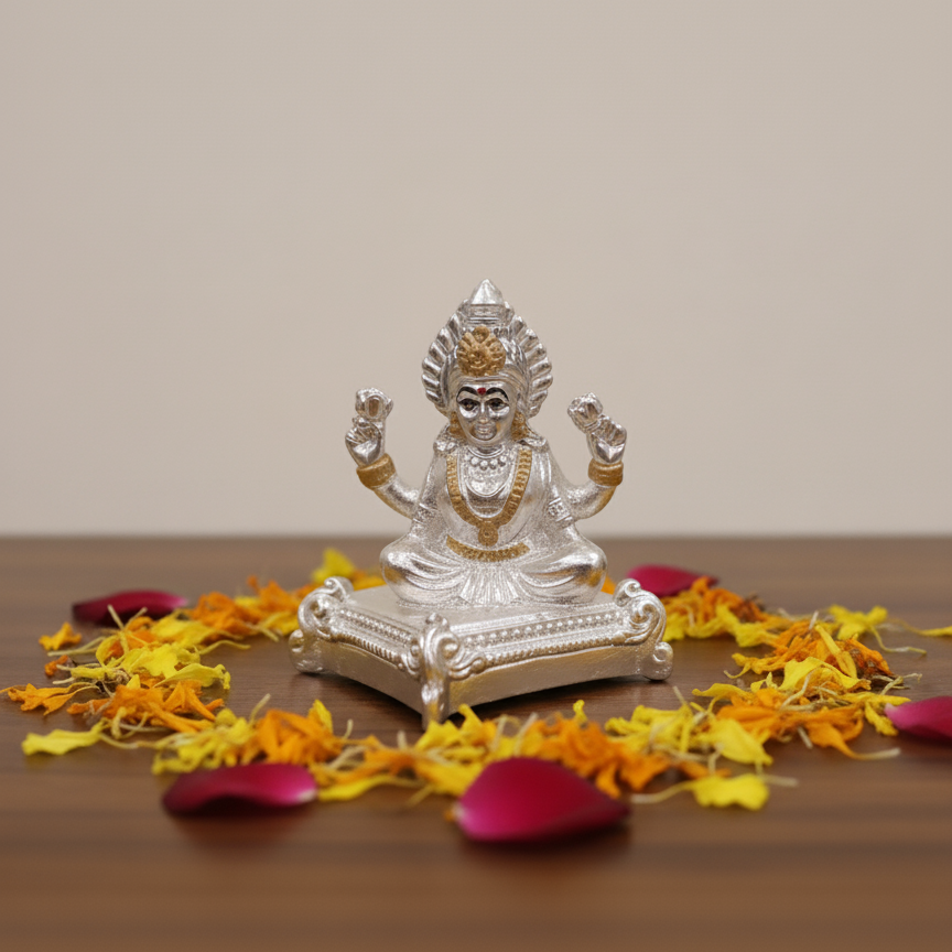 Lakshmi idol 92.5% sterling silver