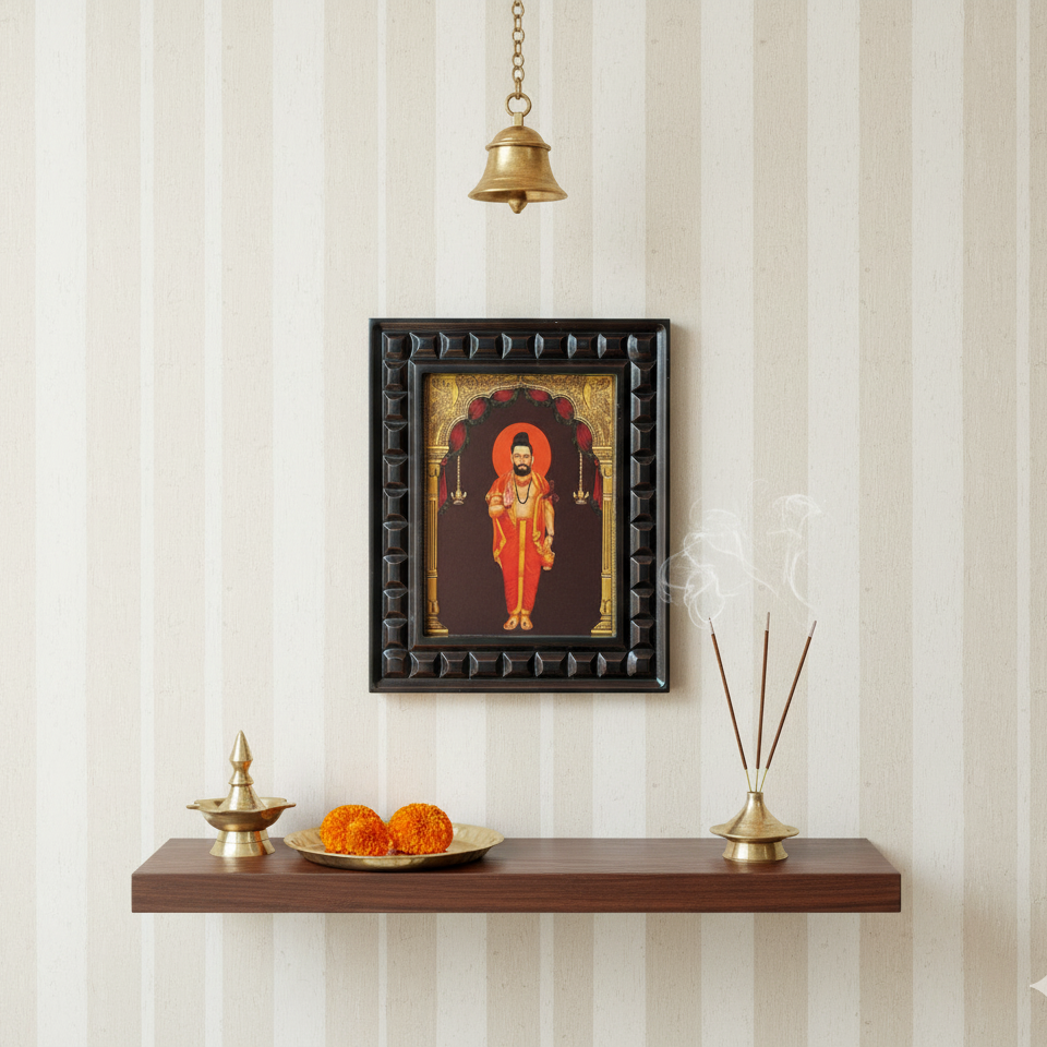 Sri Thipperudraswamy Gold Foiled art with Wooden Frame