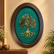 Bilva Tree Metal Wall Art – Premium Engineered Wooden Frame