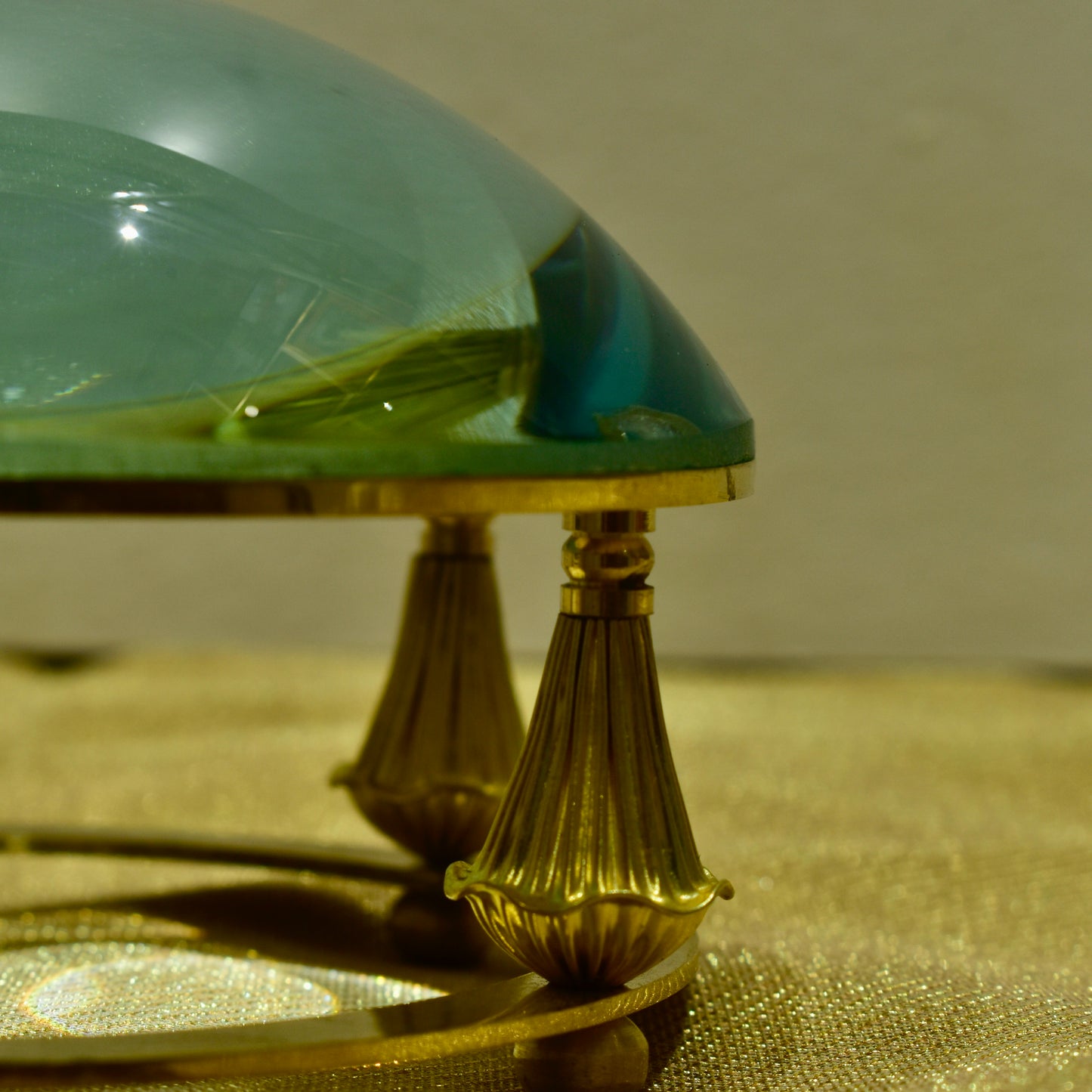 Desk Magnifying Glass in brass