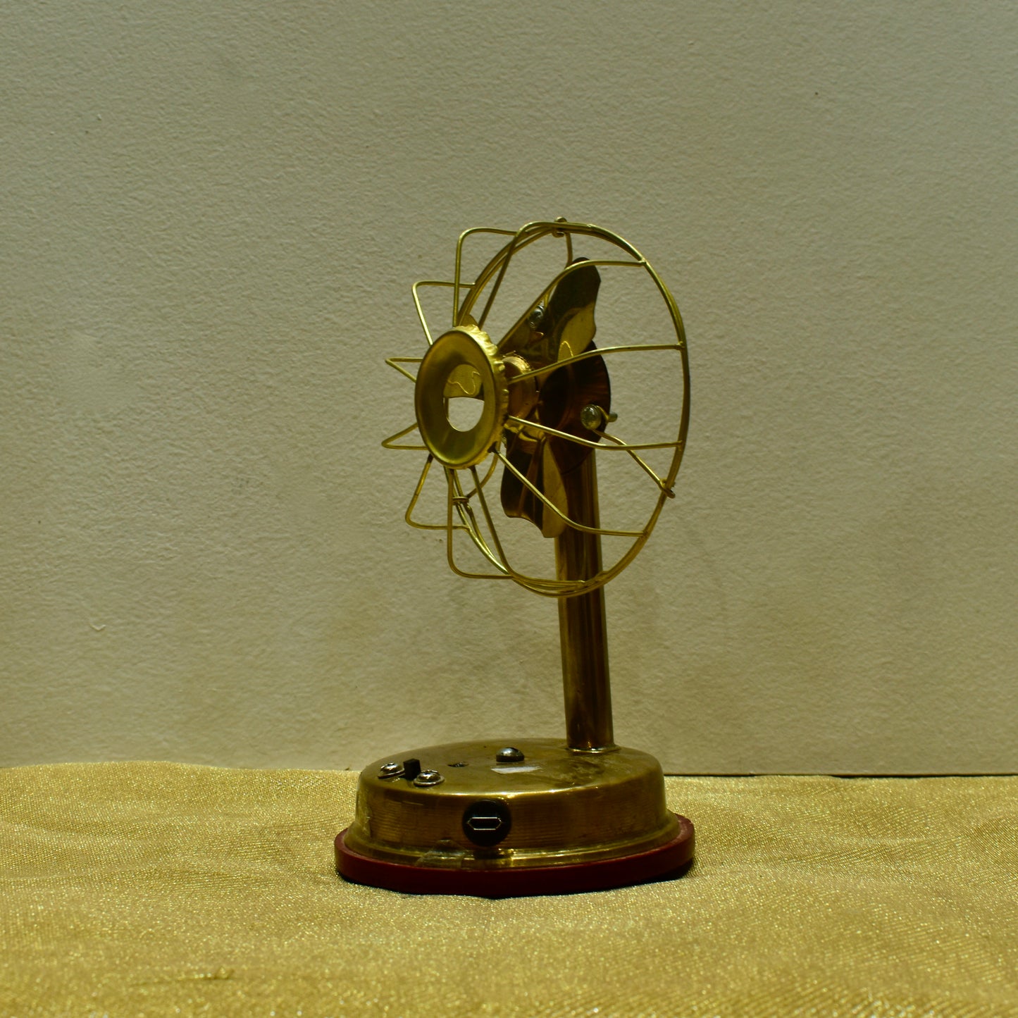 Brass mini Working and lighting Table Fan