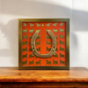 Good Luck Horse Shoe with Sacred Cow Backdrop