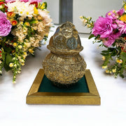 Kuber Kalash with World Currency Gold plated with Free Base Green Or Blue