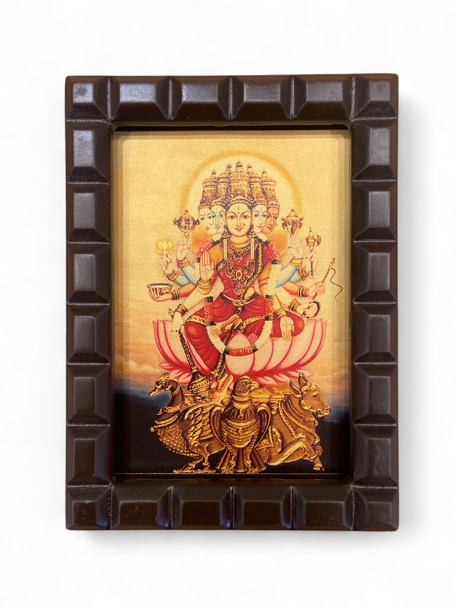 Gayatri Gold Leafed Art With Wooden Frame