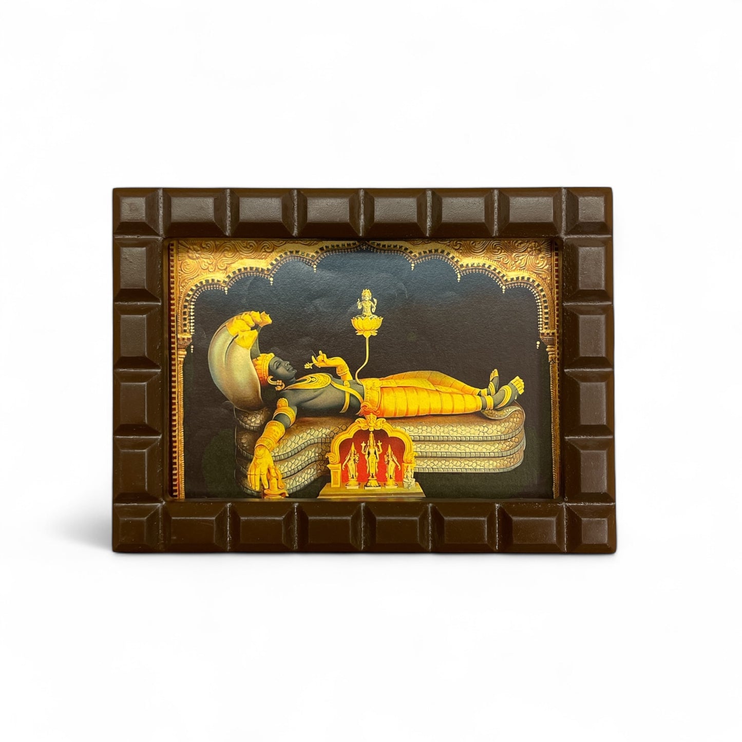 Ananthasayana - 2 Gold leafed artwork in wooden frame