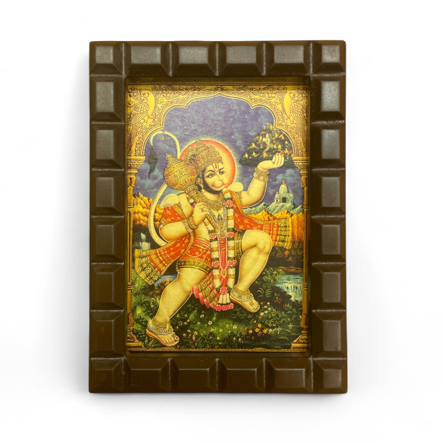 Hanuman - 2  Gold Foiled Art within Wooden Frame