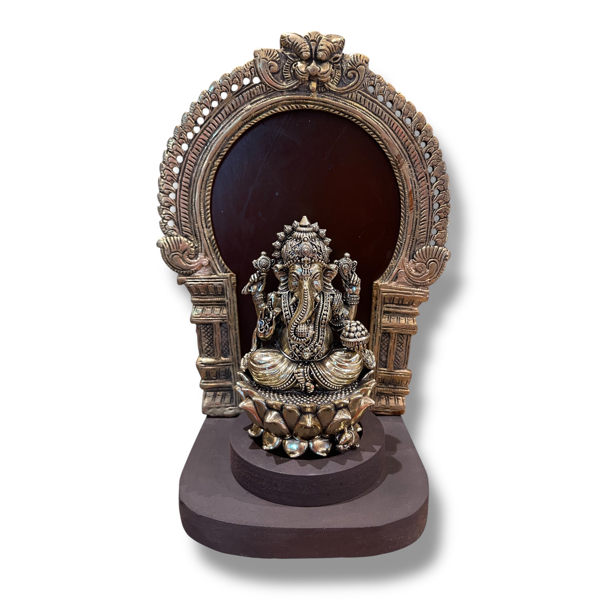 Divine Ensemble: Tanjore Asta lakshmi Wooden Frame with Sacred Idols