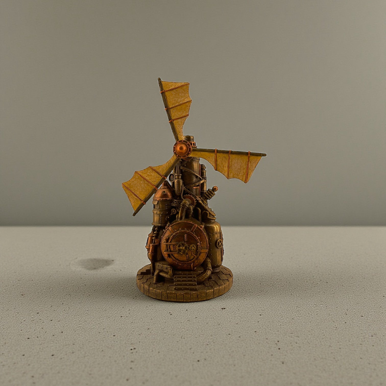 Steampunk Windmill Secret Box – Brass Finish Collectible