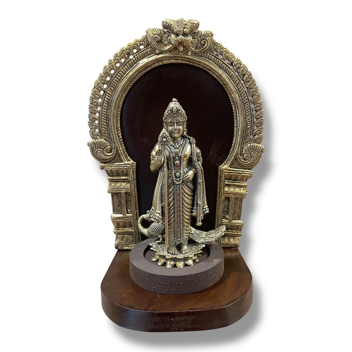 Divine Ensemble: Tanjore Asta lakshmi Wooden Frame with Sacred Idols