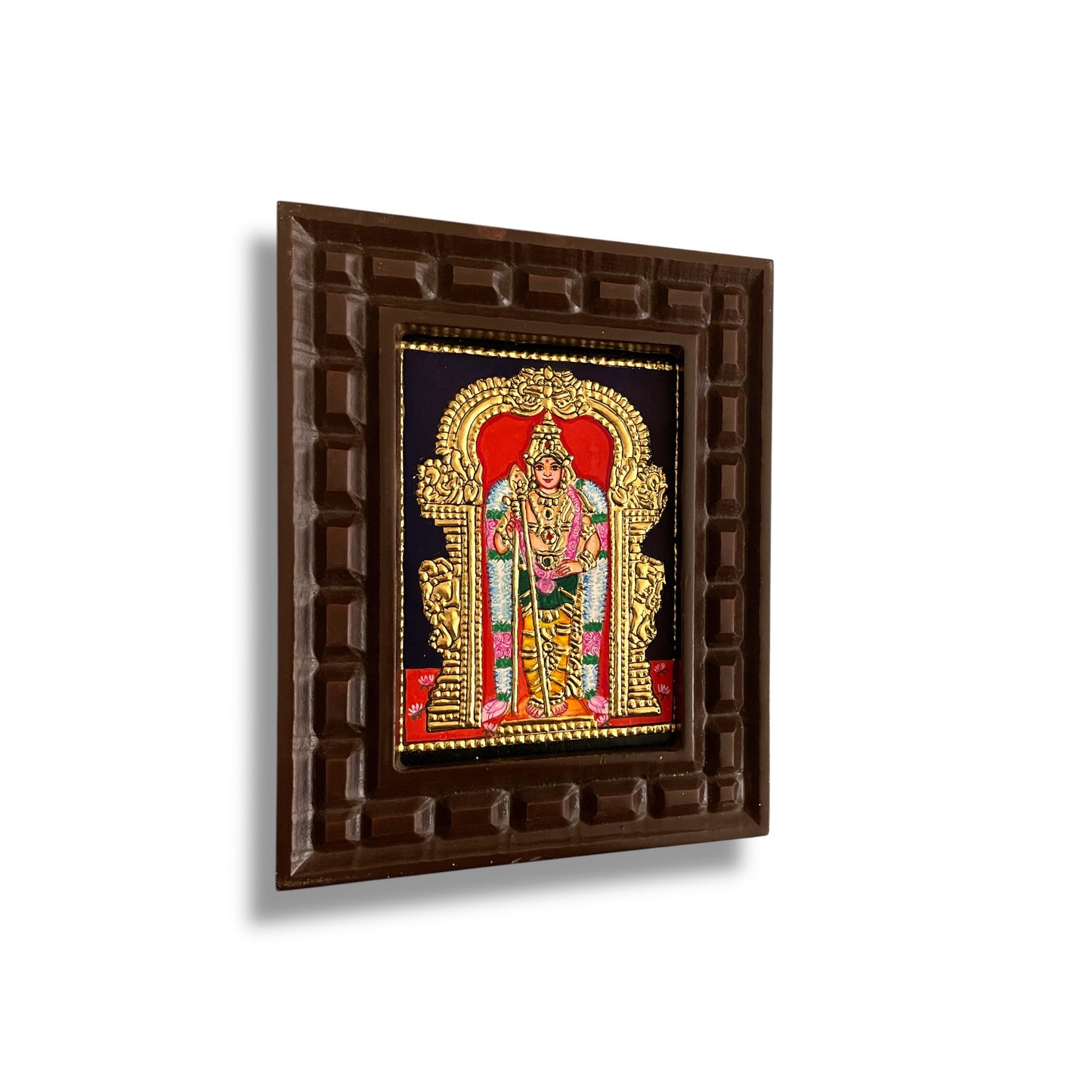Thiruchendur Murugan Tanjore Painting – Traditional Handcrafted Art with Gold Foil