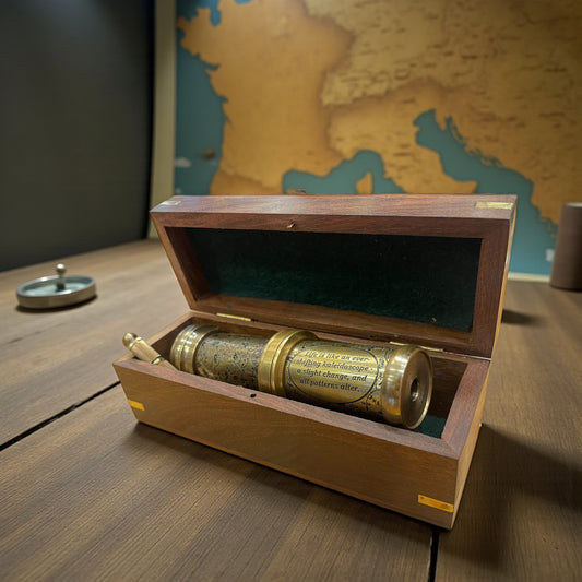 Antique Kaleidoscope with Leather Bag