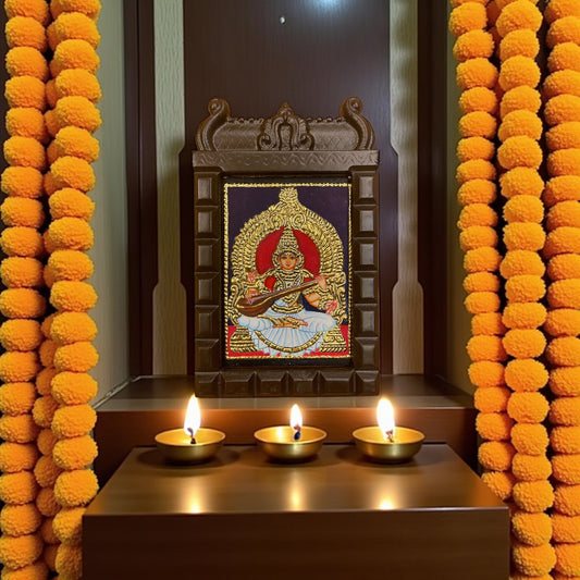 Saraswati Tanjore Painting