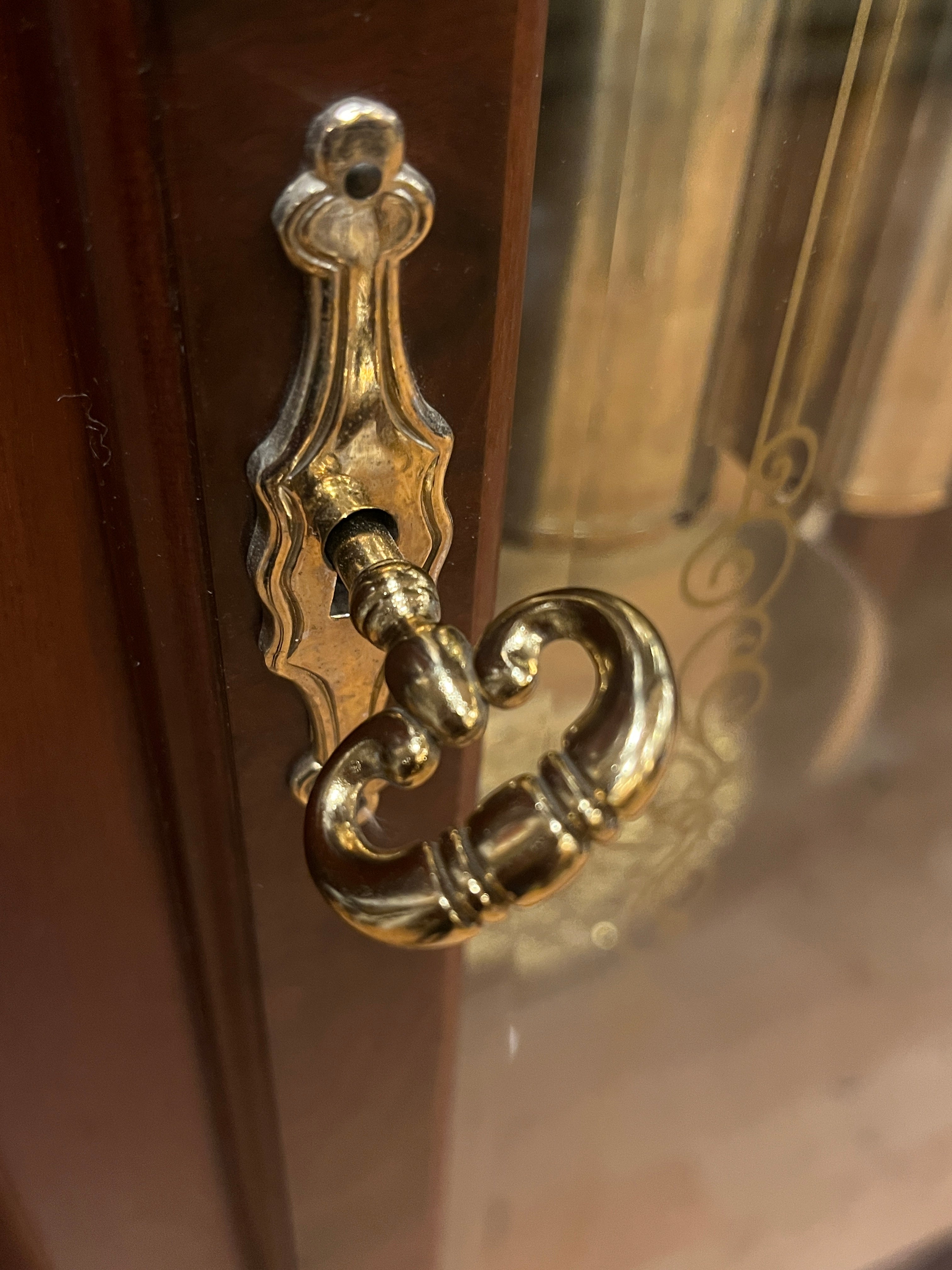 Original German Mechanical Grandfather Clock with Triple Chime, Moon Phase & Marquetry Work (88”)