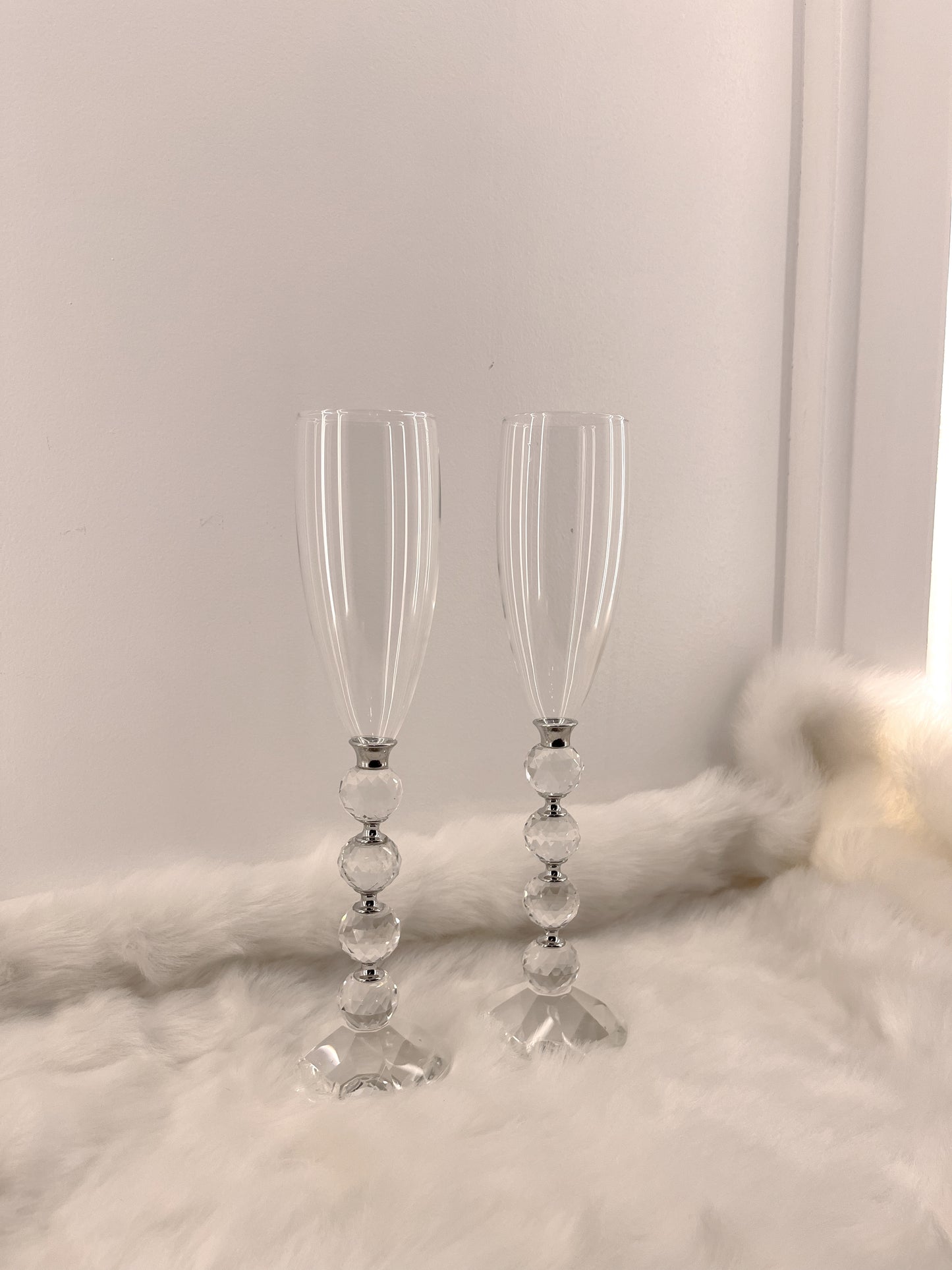 Luxurious Champagne Glass -Crystal Stem