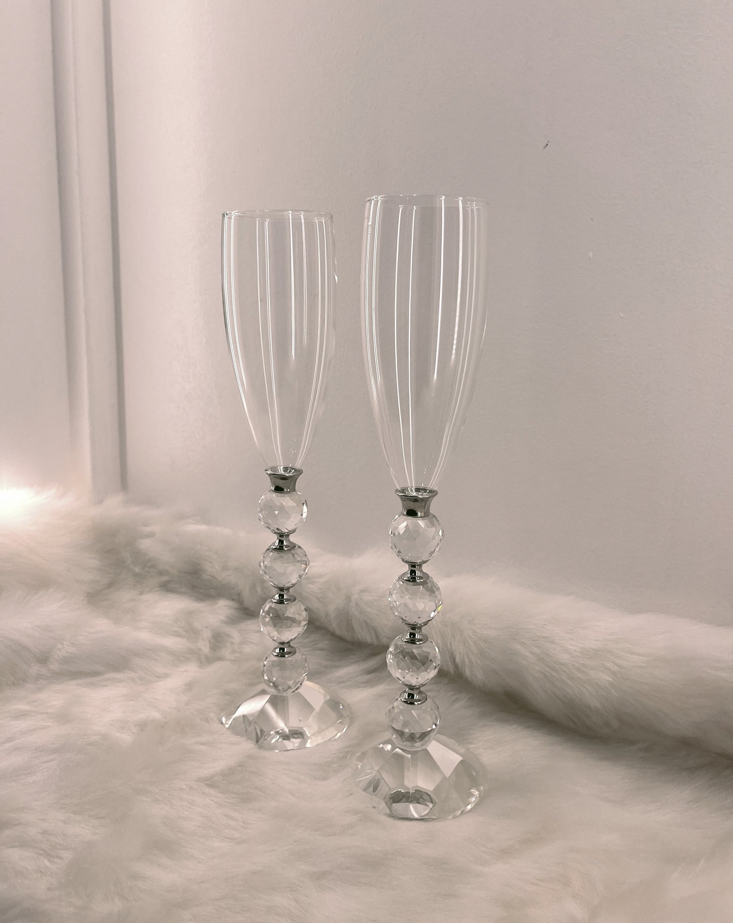 Luxurious Champagne Glass -Crystal Stem